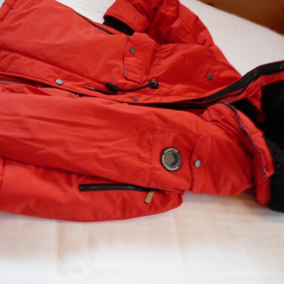 Superdry Ladies Red Winter Parka  Coat 12 - Picture 9 of 16